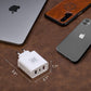 3 Port Wall Charging Adapter - Type C and USB A